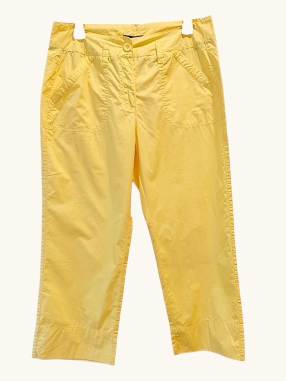 BOSTON PROPER NWT Sz 10 Marigold Cropped Lightweight Cotton Causal Pants